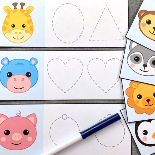 baby animal writing skills for preschool and kindergarten