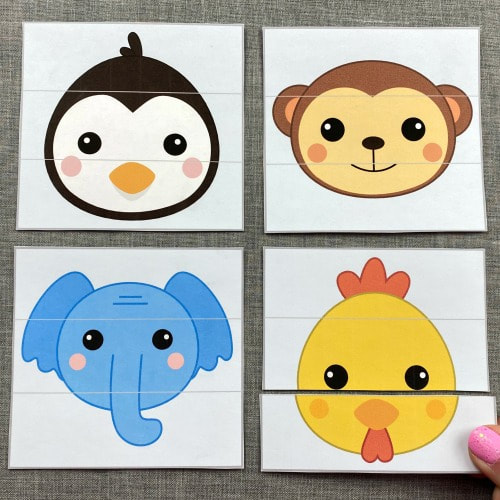 baby animal puzzles for preschool and kindergarten