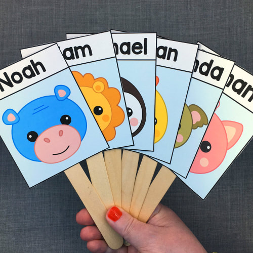 baby animal name tags for preschool and kindergarten