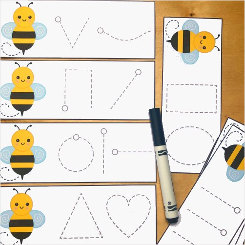 bee writing skills for preschool and kindergarten