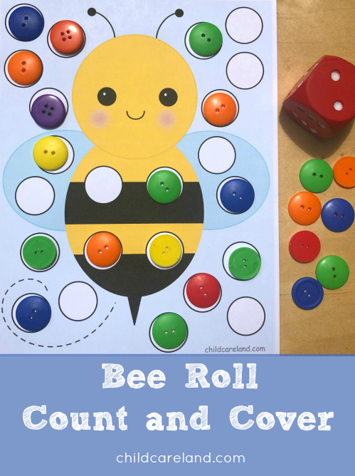 bee roll count and cover for preschool and kindergarten