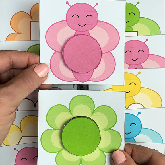 butterfly and flower shape matching activity for preschool and kindergarten