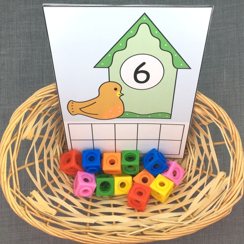 birdhouse ten frames math for preschool and kindergarten