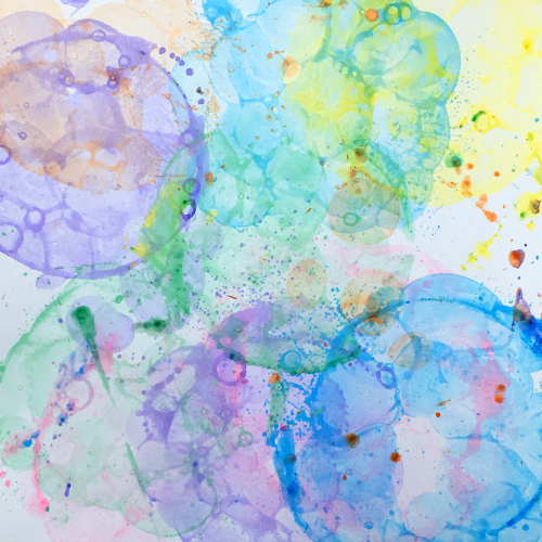 bubble painting for preschool art and kindergarten