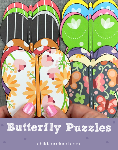 butterfly puzzles for preschool and kindergarten