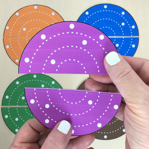circle color puzzles for preschool and kindergarten