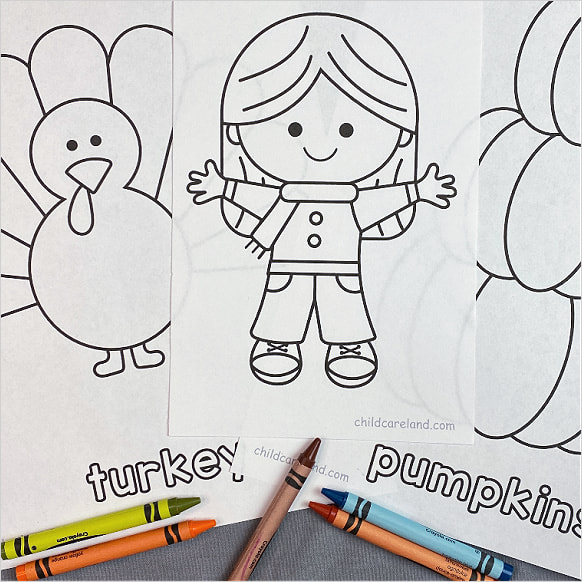 autumn coloring pages for preschool and kindergarten