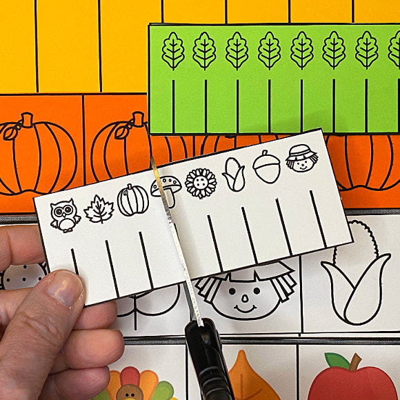 fall scissor skills for preschool and kindergarten 