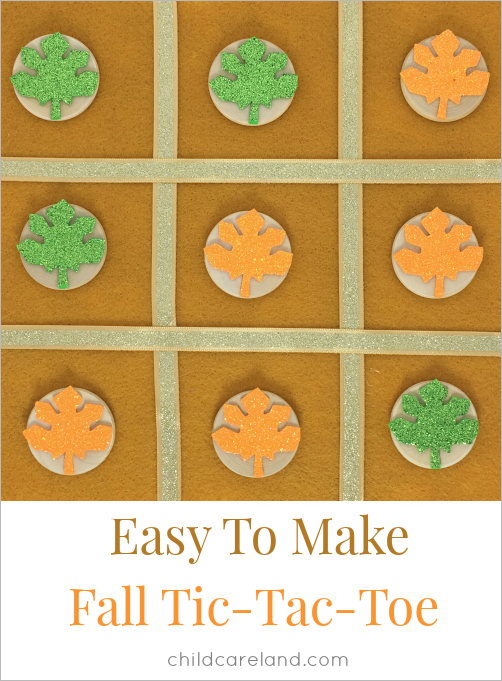 easy to make fall tic-tac-toe for preschool and kindergarten