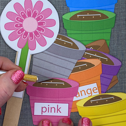 flower color match for preschool and kindergarten