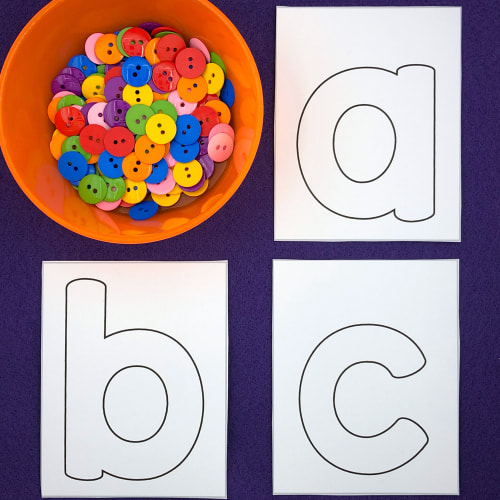 fine motor letter cards for preschool and kindergarten