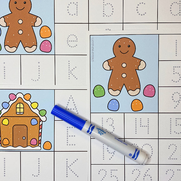gingerbread letter and number tracing mats for preschool and kindergarten