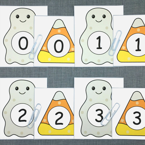 ghost number match for preschool and kindergarten