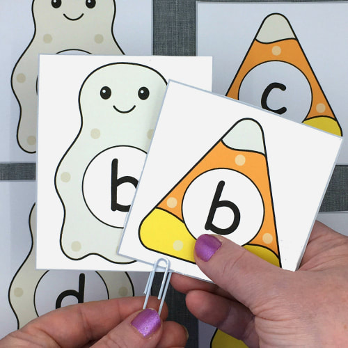 ghost alphabet match for preschool and kindergarten
