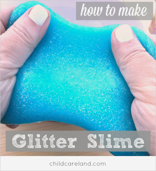 how to make glitter slime for preschool and kindergarten