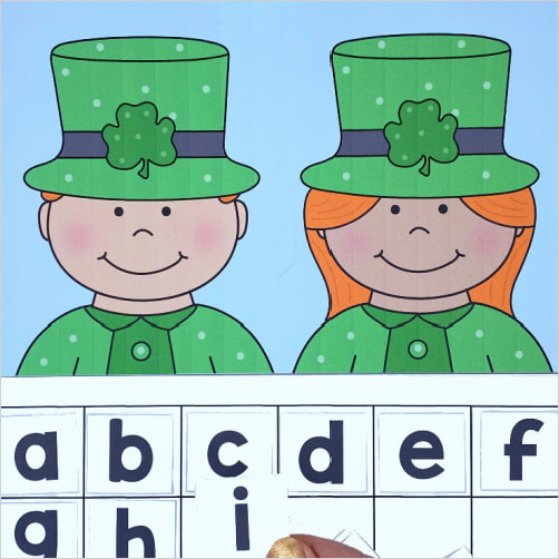 leprechaun alphabet sequence mats for preschool and kindergarten