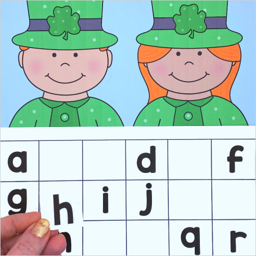 leprechaun alphabet sequence mats for preschool and kindertgarten