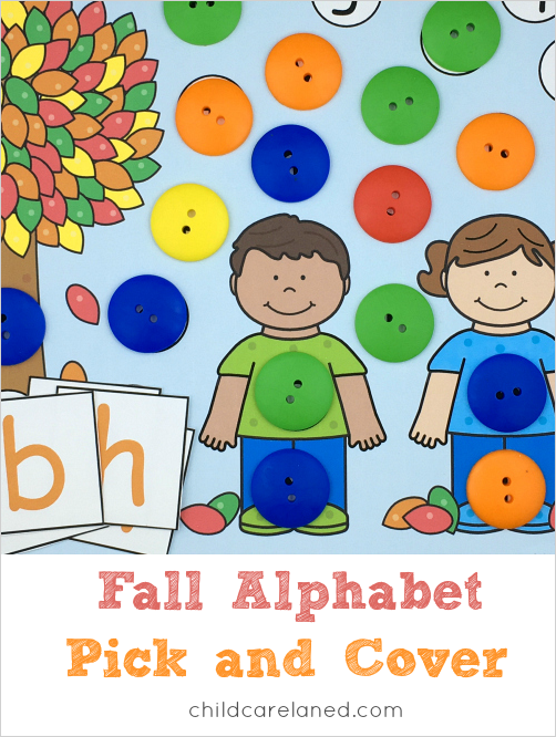 fall alphabet pick and cover for preschool and kindergarten