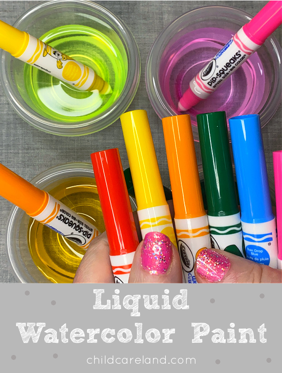 easy to make liquid watercolor paint for preschool and kindergarten