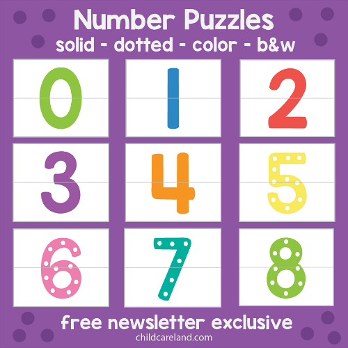 number puzzles for preschool and kindergarten