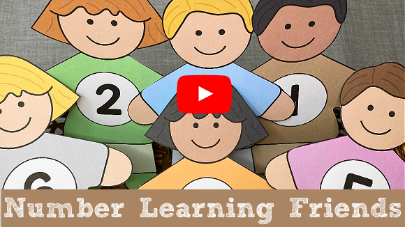 number learning friends for preschool and kindergarten
