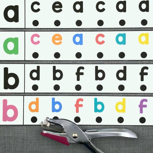 alphabet punch strips for preschool and kindergarten