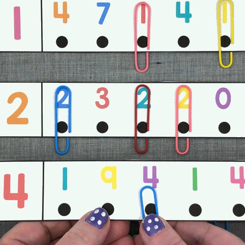 number punch or clip for preschool and kindergarten