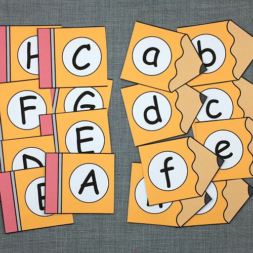 pencil alphabet puzzles for preschool and kindergarten