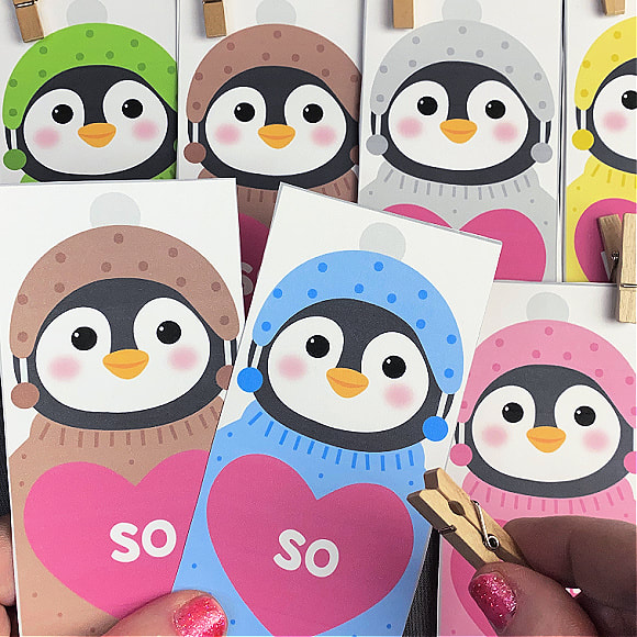 penguin and heart sight word matching activity for preschool and kindergarten