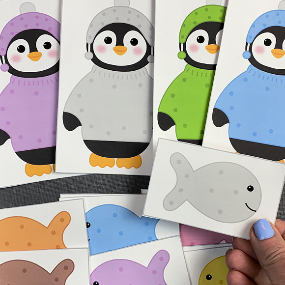penguin color match for preschool and kindergarten