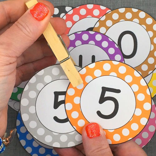 polka dot numbers for preschool and kindergarten