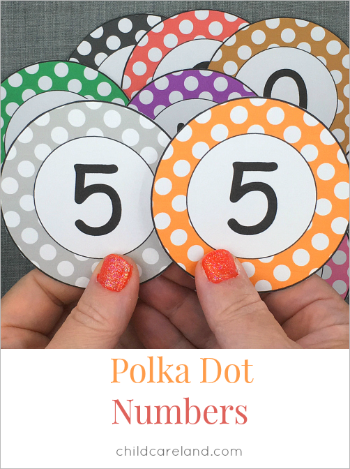 polka dot numbers for preschool and kindergarten