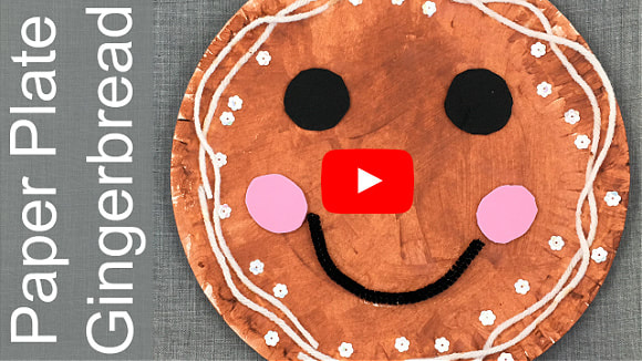 paper plate gingerbread craft for preschool kindergarten