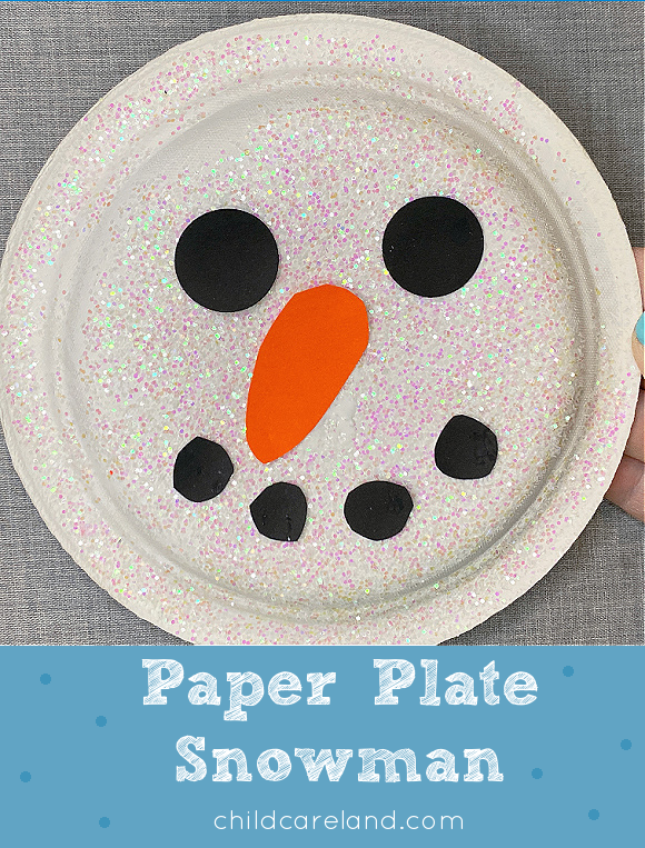 paper plate snowman for preschool and kindergarten