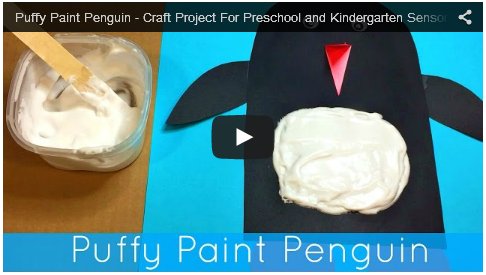 Puffy Paint Penguin Craft Project For Preschool and Kindergarten