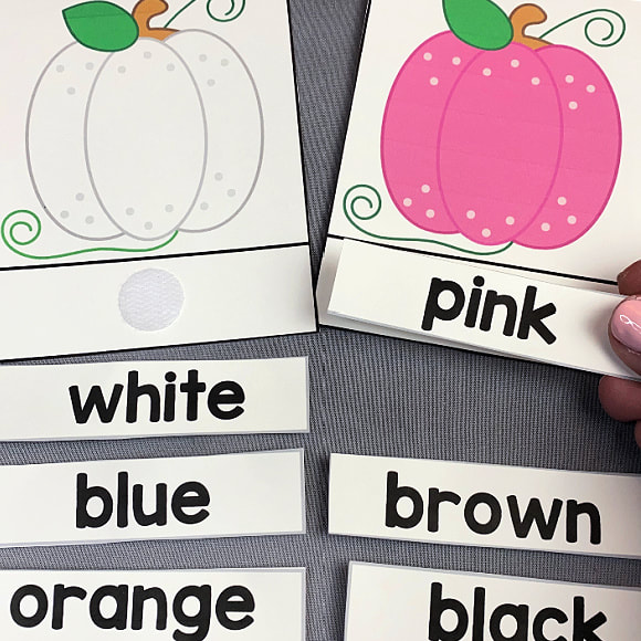 pumpkin color match for preschool and kindergarten