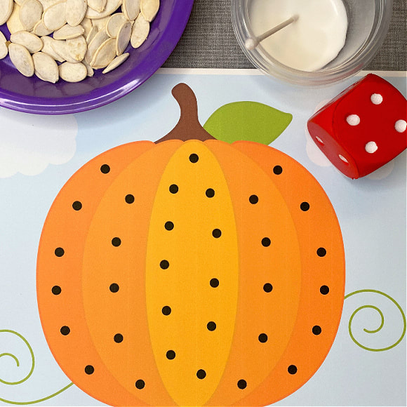 pumpkin fine motor math early learning activity for preschool and kindergarten