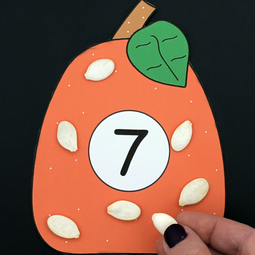 pumpkin math mats for preschool and kindergarten