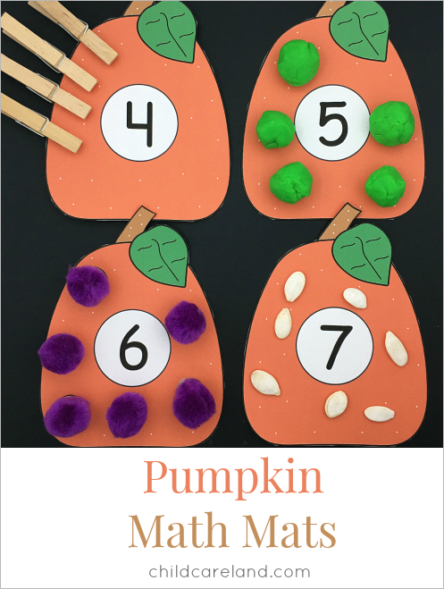 pumpkin math maths for preschool and kindergarten