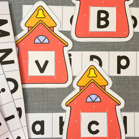 school letter sliders for preschool and kindergarten