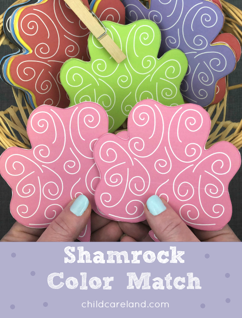 shamrock color match for preschool and kindergarten