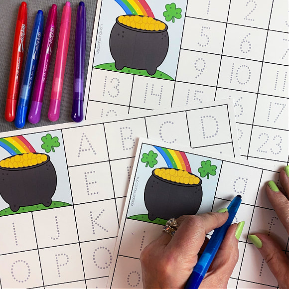 pot of gold letter tracing mats for preschool and kindergarten