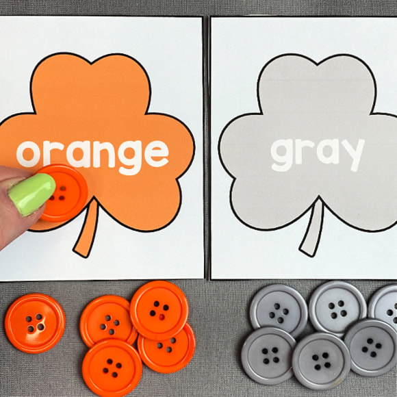 shamrock color match for preschool and kindergarten