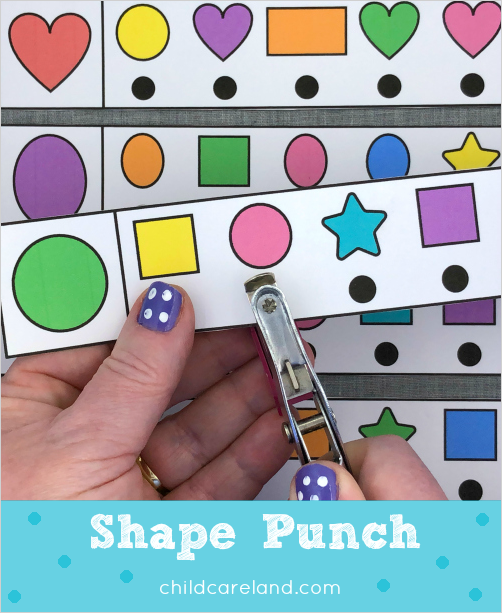 fine motor shape punch for preschool and kindergarten