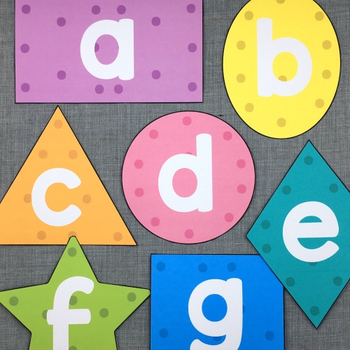shape alphabet for preschool and kindergarten