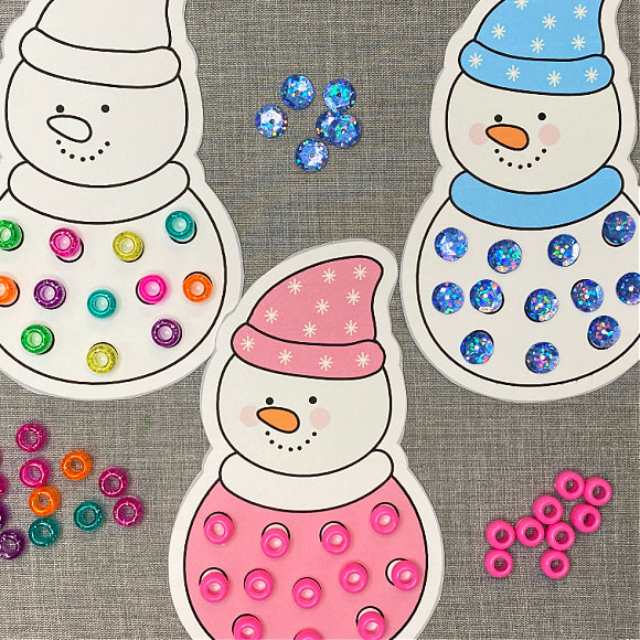 snowman fine motor dots for preschool and kindergarten