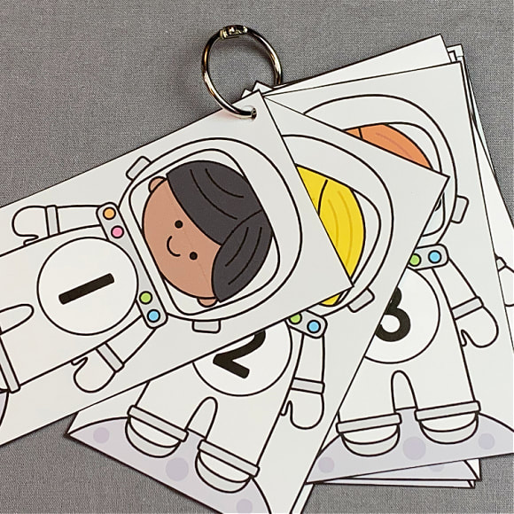 space number cards match activity for preschool and kindergarten