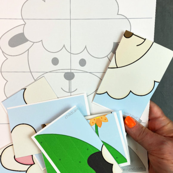 spring puzzle activity for preschool and kindergarten