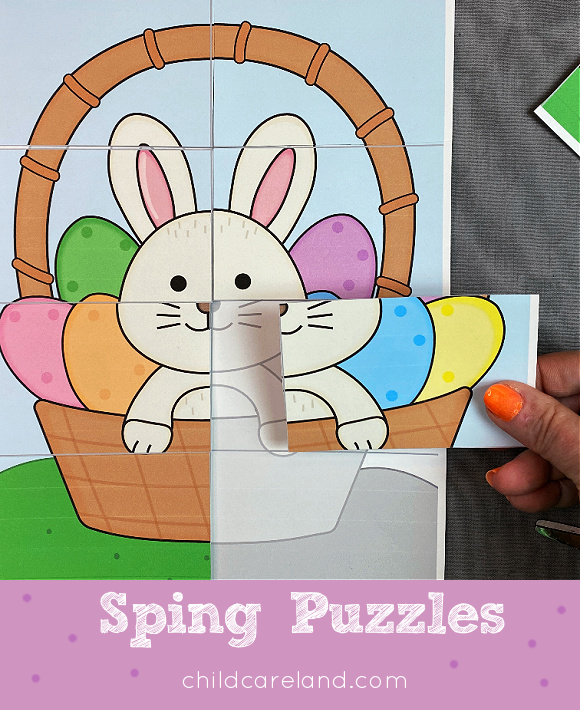 spring puzzle activities for preschool and kindergarten