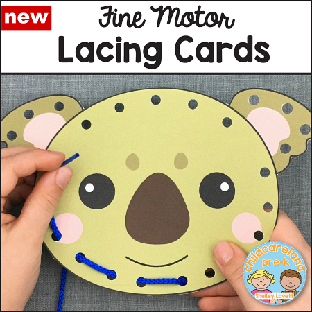 fine motor lacing cards instant download for preschool and kindergarten